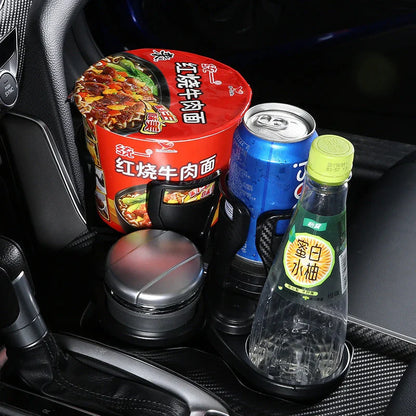 Versatile Car Caddy: Rotating car organizer for storing cups, phones, keys, and other small items