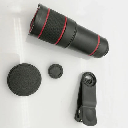 20x magnification cell phone telescope lens with anti-sidelight design for clear distant photography