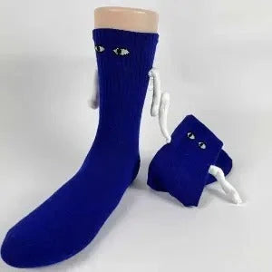 Mid tube black and white couple matching holding socks with moisture absorption