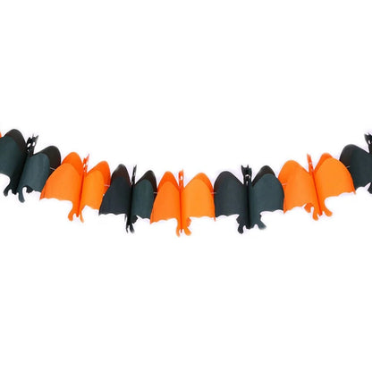 Halloween Flag Props Paper Pull Flower in yellow and black, 3 metres long