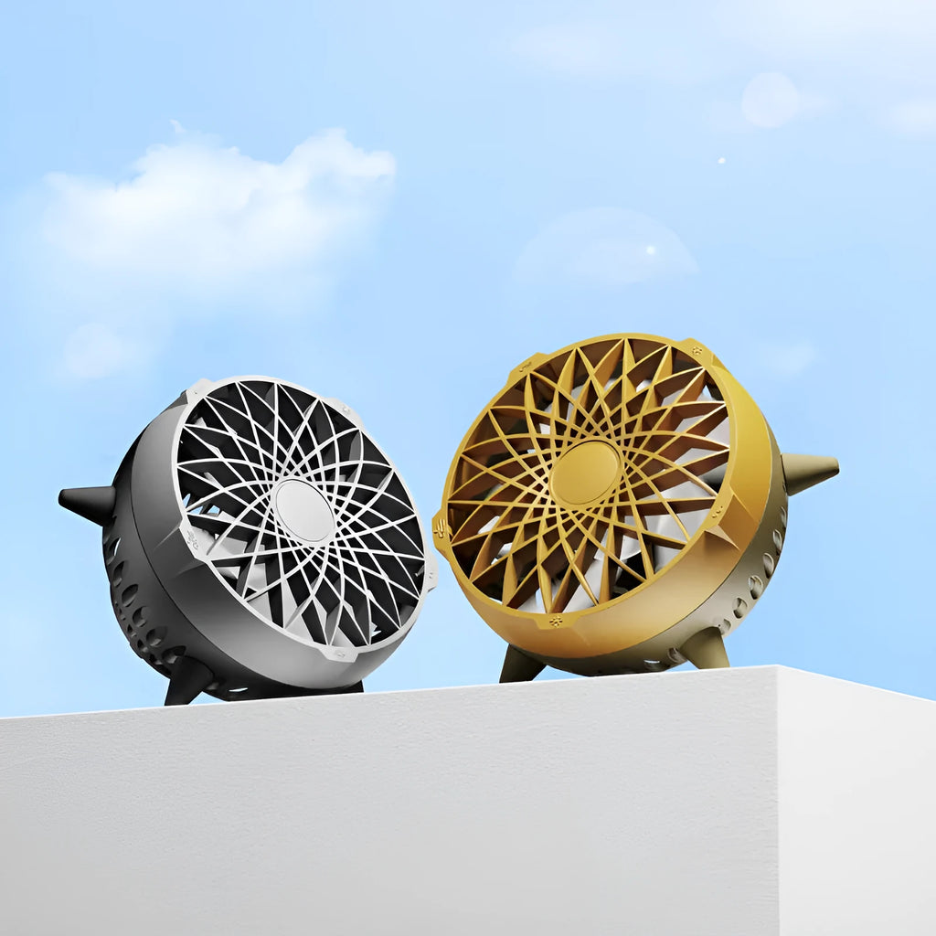 Intelligent induction fan without button design, USB powered, compact size 162x103mm, in Force Yellow colour