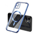 Electroplated magnetic suction silicone TPU back cover for iPhone in multiple colours
