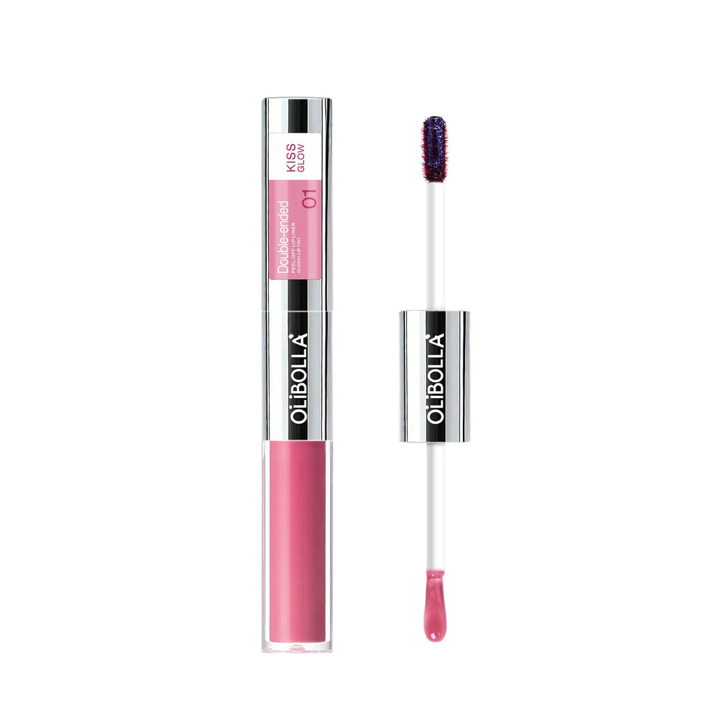 Waterproof lip gloss in four colour options with stripping lip liner effect