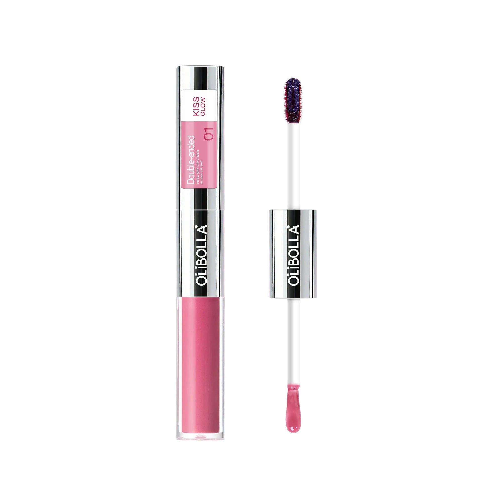 Waterproof lip gloss in four colour options with stripping lip liner effect