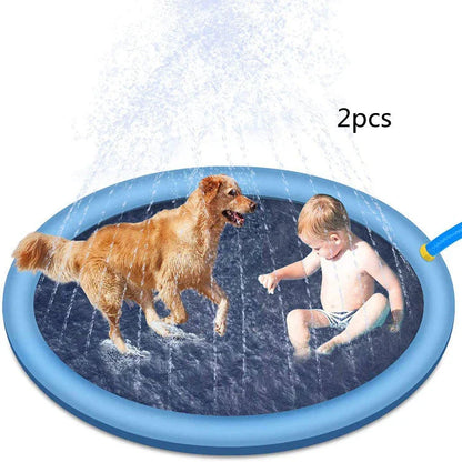 Refreshing splash pad for outdoor water play, suitable for kids and pets, with non-slip surface and compact, portable design.