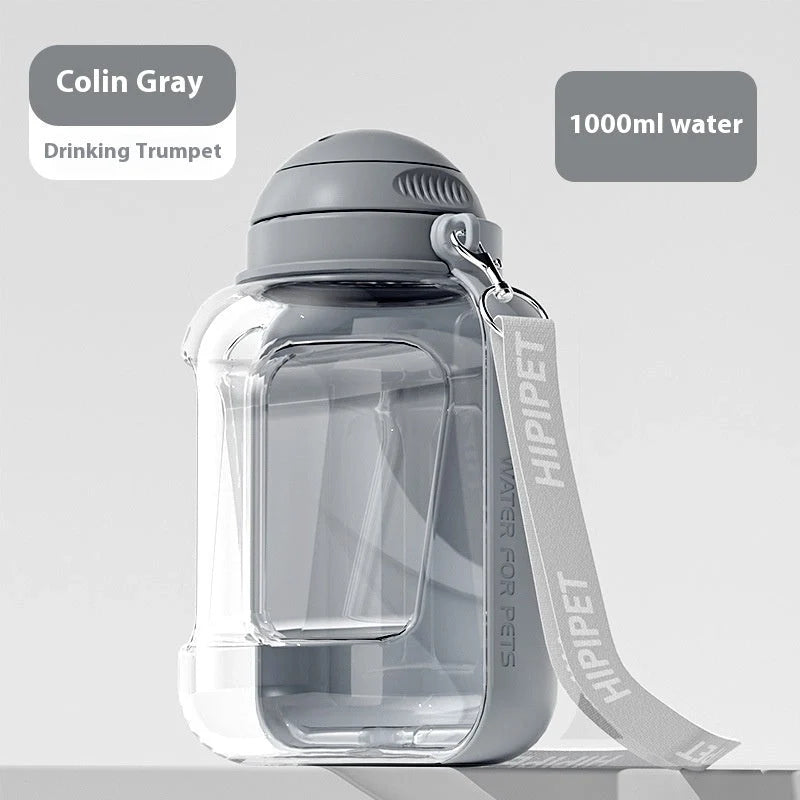 2-in-1 dog water and food dispenser with large capacity for outdoor adventures