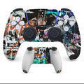 PS5 controller protection stickers with micro-frosted PVC finish in various style designs