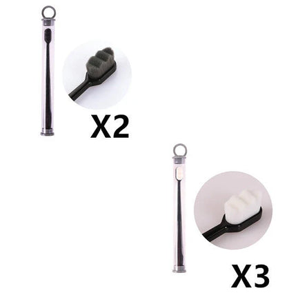Ultra-fine nylon toothbrush with super soft 2.3cm bristles for sensitive gums