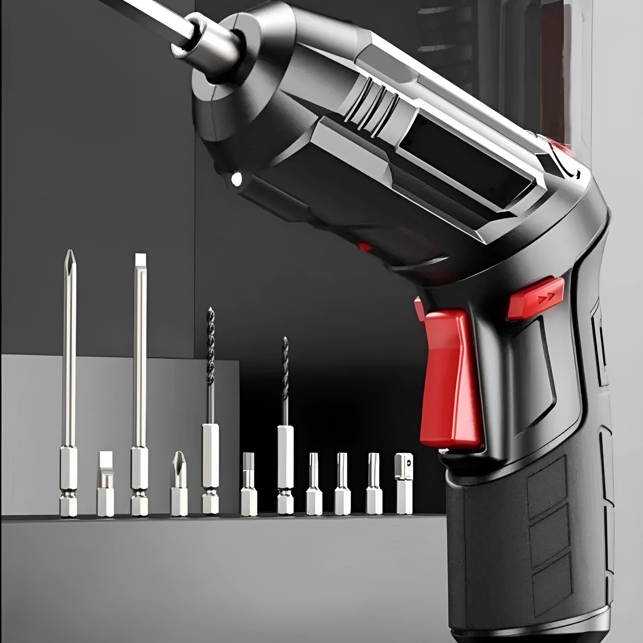 Electric screwdriver tool with utility bag for organised storage