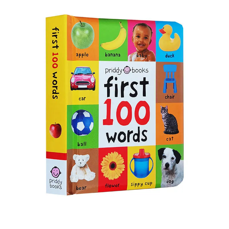 Set of three English original hardcover cardboard books for children with animal and truck illustrations