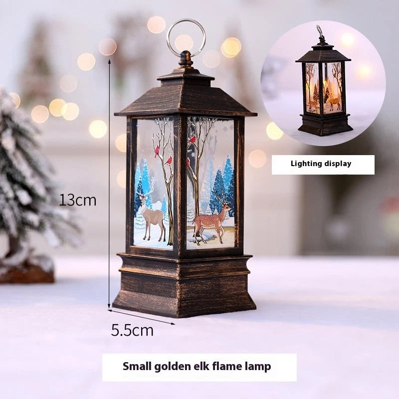 Christmas Santa Claus LED night light battery-powered hanging lantern for festive decoration