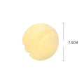 Blue TPR foam solid ball dog toy on a plain background