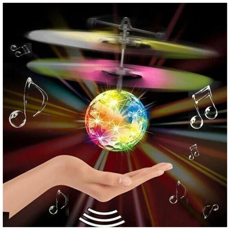 LED Light-Up Floating Ball with infrared motion control and colorful LED lights for hands-free levitation and mesmerizing aerial performances