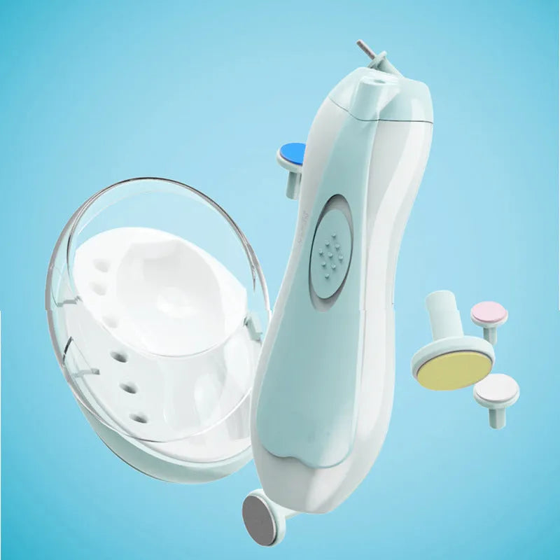 Pink and blue ultra-quiet baby nail polisher with night light for newborns