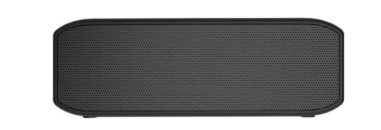 Black wireless waterproof Bluetooth speaker with button controls and USB port