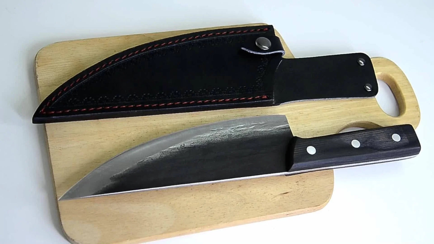8-inch forging butcher's bone picking knife for precise culinary tasks