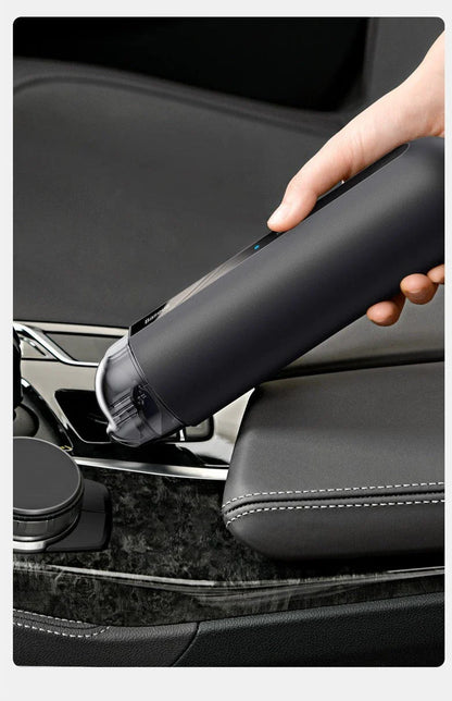 Powerful cordless car vacuum cleaner with high suction, HEPA filtration, and compact design for convenient cleaning of vehicle interiors