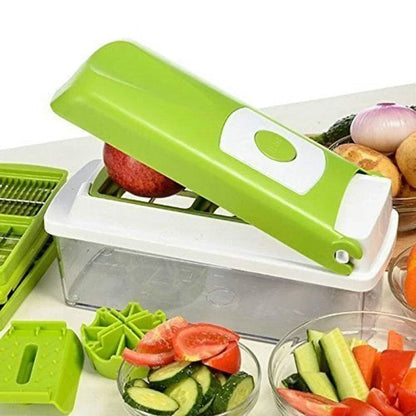 Premium Multifunctional Vegetable Chopper with Sharp Stainless Steel Blades and ABS Plastic Body