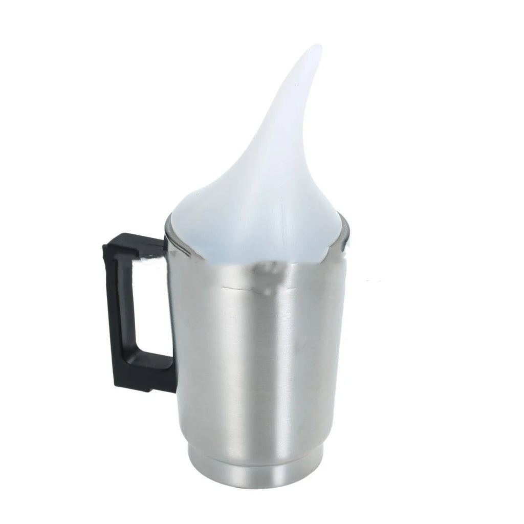 Automotive headlamp repair parts kit showing stainless steel cups with elbow and funnel covers alongside power adapters.
