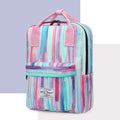 Medium sized printed backpack for women and men with splash proof polyester outer and soft handle, available in multiple colours