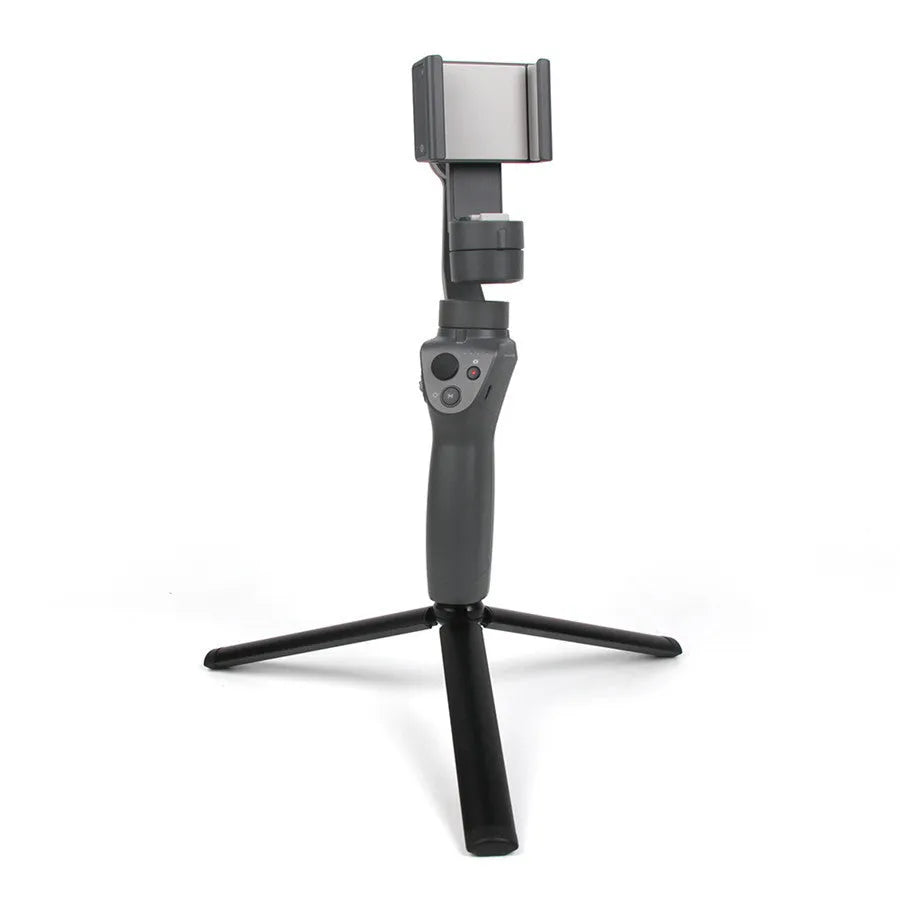 Black aluminium mobile phone tripod stabiliser for iPhone