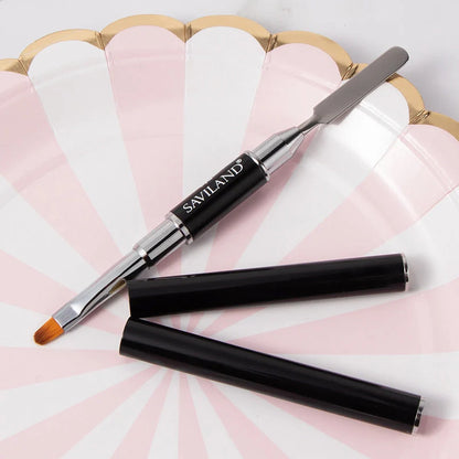 Manicure Double Head Phototherapy Brush Set for UV gel nails, black design