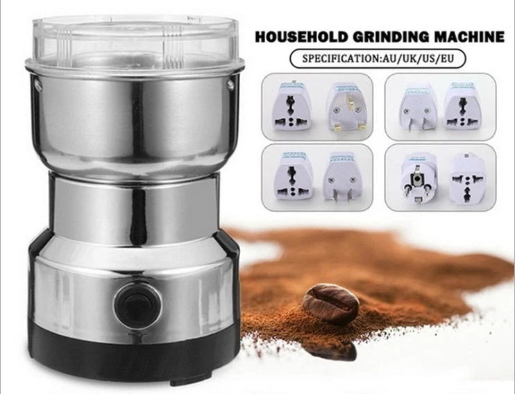 Morning Seven Coffee Grinder in stainless steel with high-speed motor