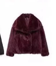 Cozy plush winter coat for women, available in a range of stylish colors