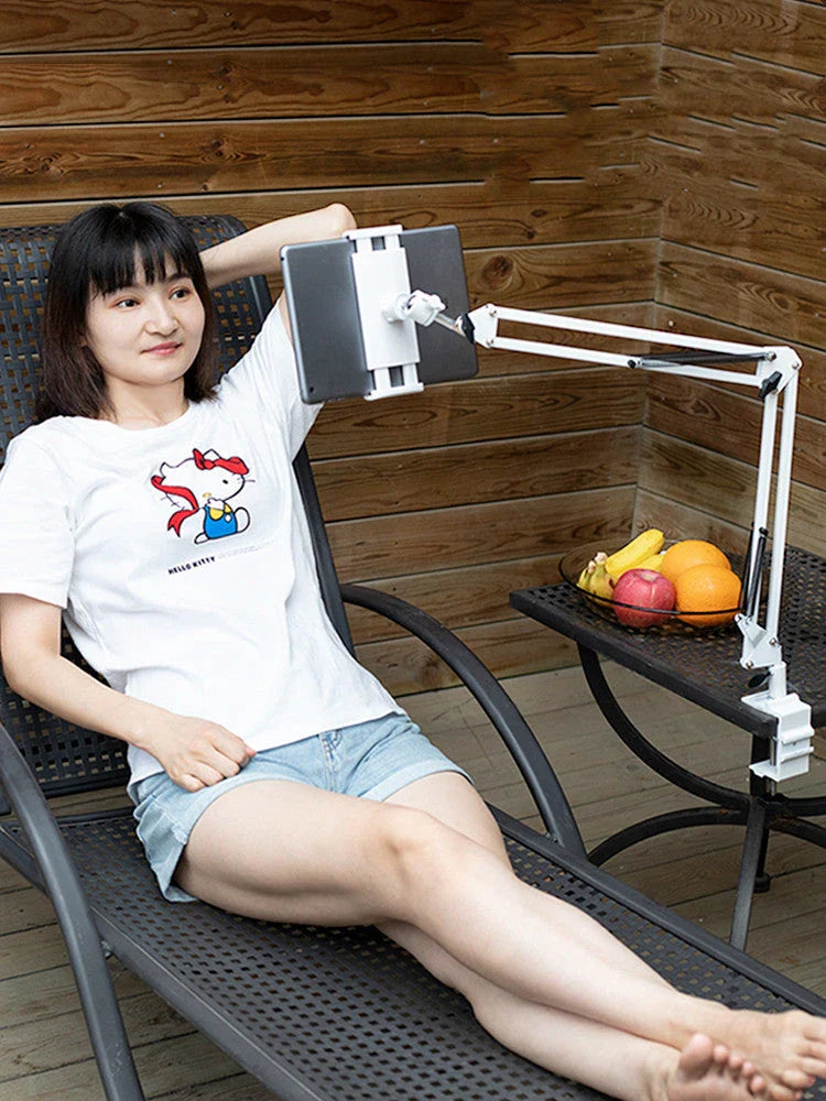 Multifunctional flat home desktop mobile phone holder with 360-degree rotation