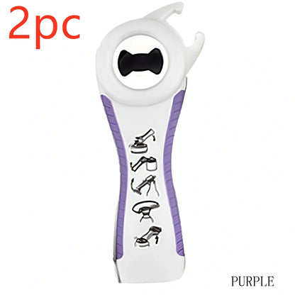 Stainless steel multifunction kitchen opener with bottle opener and corkscrew functions