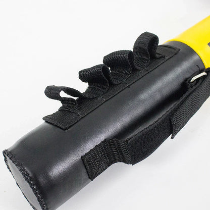 Boxing reaction target stick with red striking surface on adjustable stand