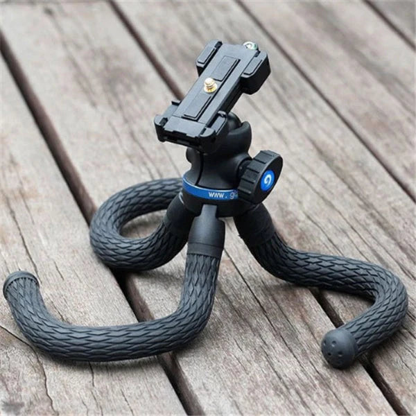 Flexible octopus tripod for Apple iPhone with 360-degree rotation