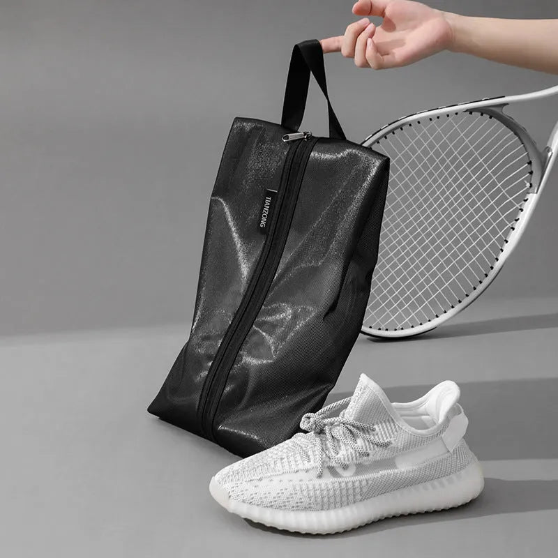 TPU protective film shoe buggy storage bag in beige, black, and gray with two sizes