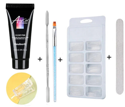 DIY Nail Polish Art Set featuring resin-based formula and application tools for creative manicures
