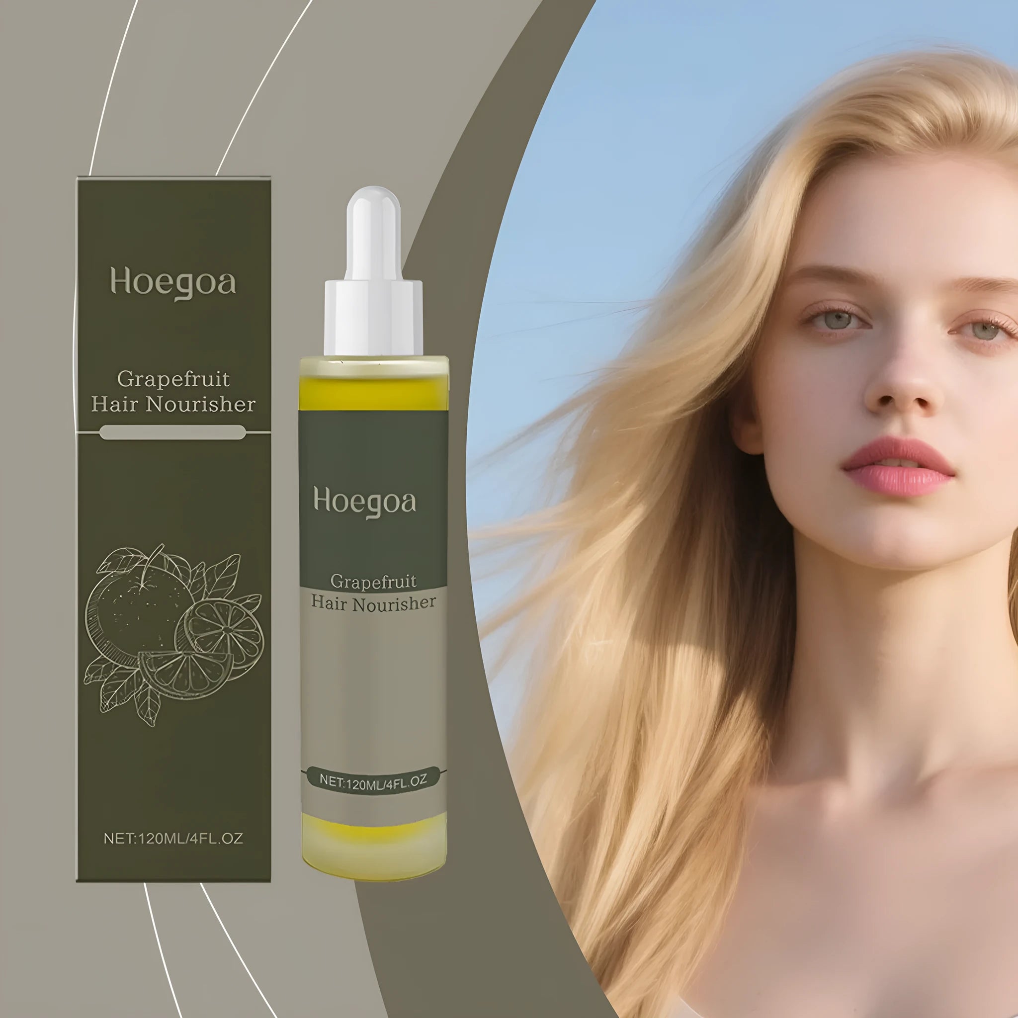 120ml Grapefruit Hair Conditioner bottle with botanical oil and vitamin E formula.
