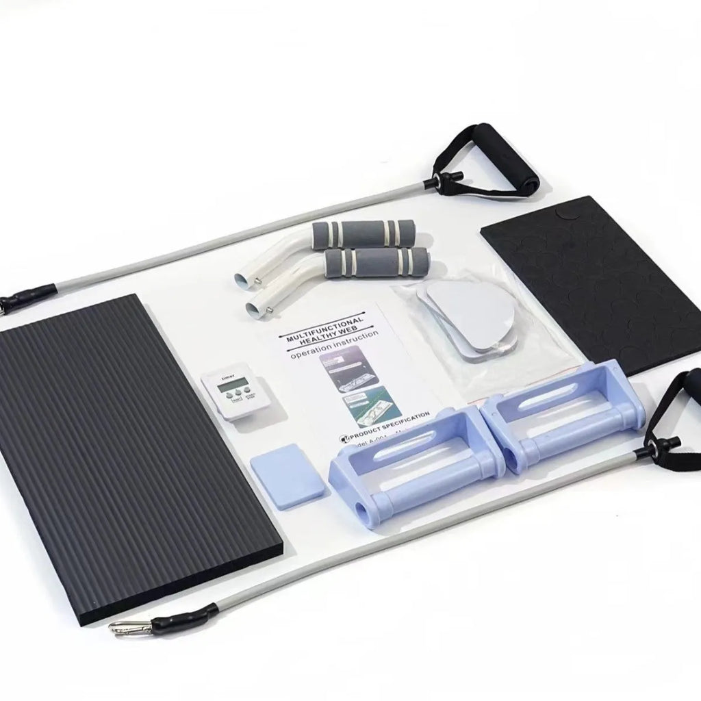 Foldable belly panel fitness board in purple colour showing flat support trainer for abdominal exercises