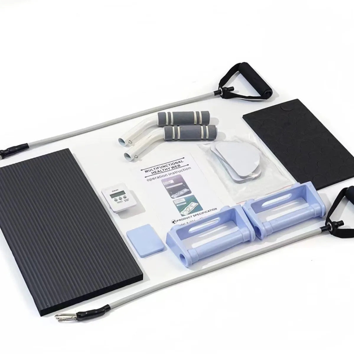 Foldable belly panel fitness board in purple colour showing flat support trainer for abdominal exercises