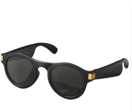 fiveboy directional audio smart glasses black frame women UV protection bone conduction Bluetooth sunglasses