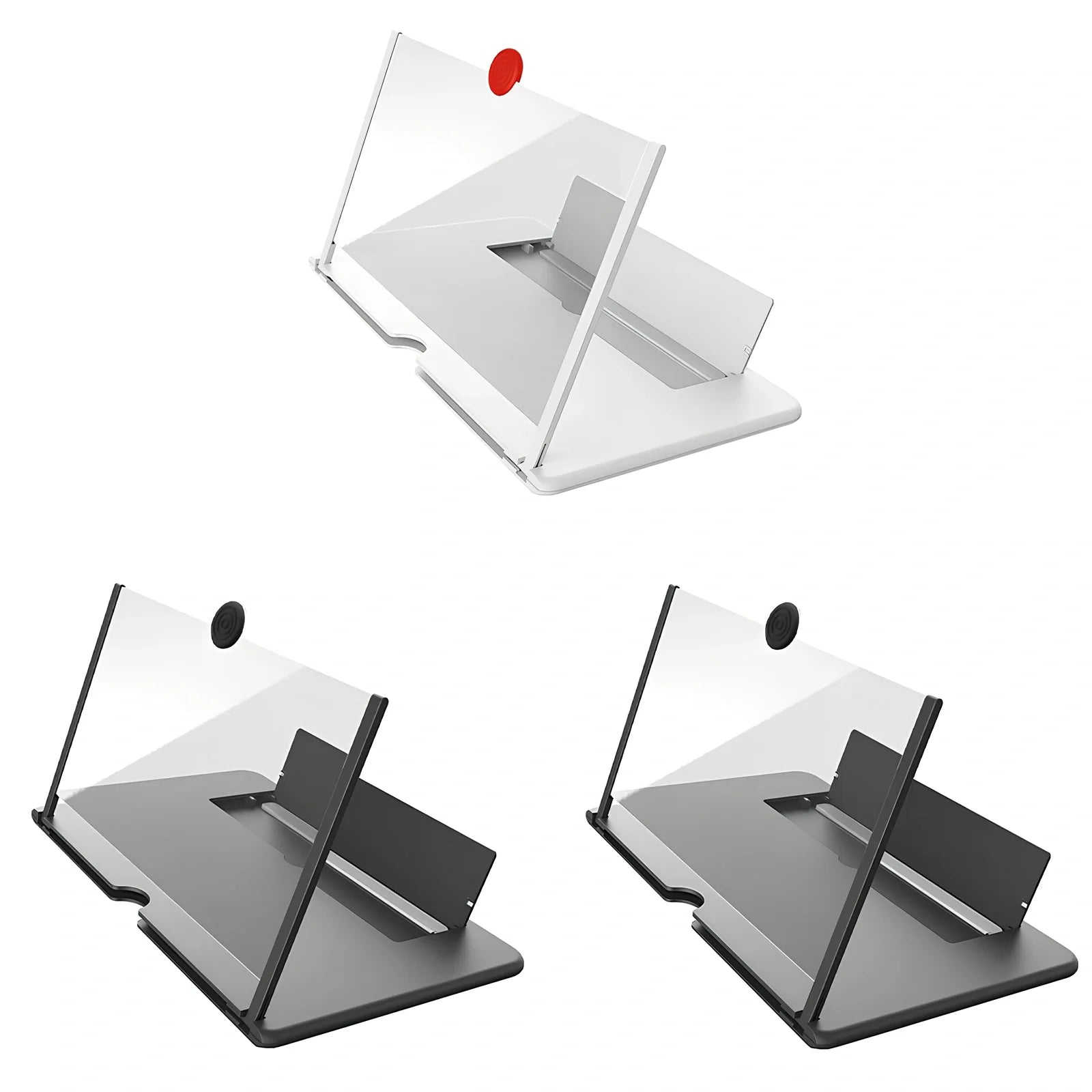 12-inch foldable mobile phone screen magnifier with 3-4x magnification in black colour