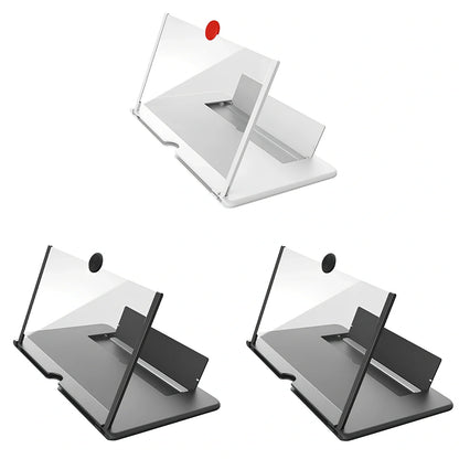 12-inch foldable mobile phone screen magnifier with 3-4x magnification in black colour