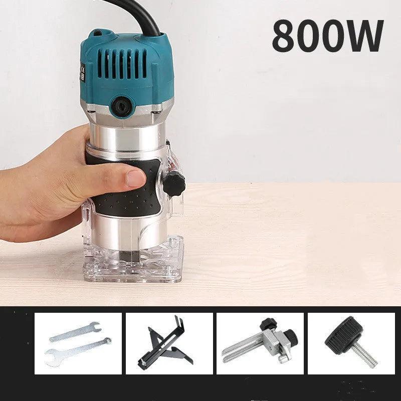 800W electric wood polishing trimmer with aluminium body and power cord