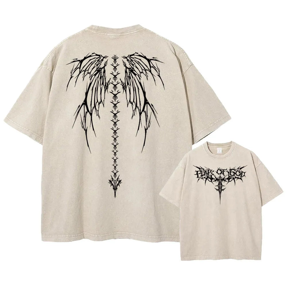 Men's oversized loose fit cotton t-shirt with drop-shoulder short sleeves in various colours