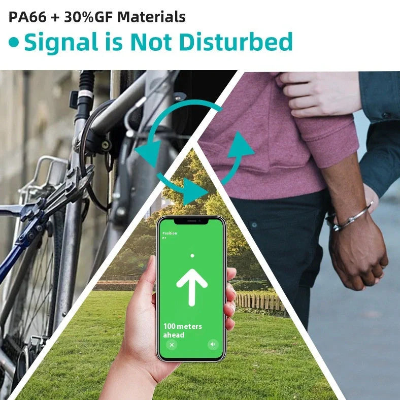 Bicycle water bottle cage with anti-theft screws and concealed Airtag tracking compartment