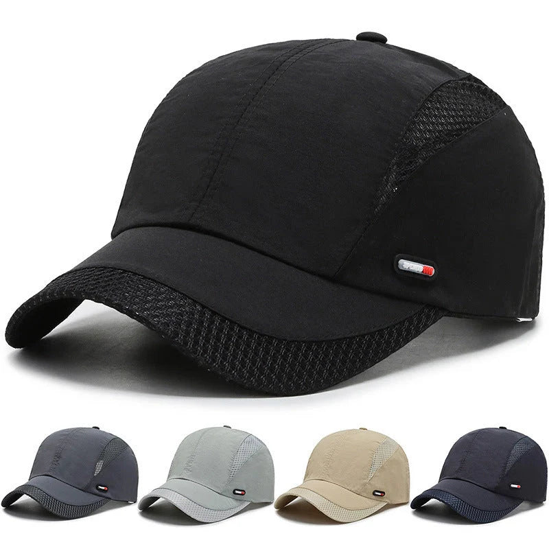 Quick-drying mesh baseball cap in various colours for outdoor sports