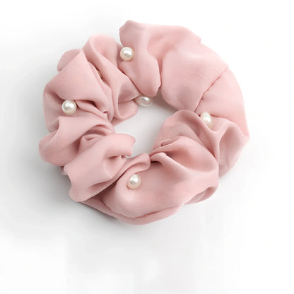 Cotton fabric hair elastic with 2.5cm width and 8cm diameter in assorted colours