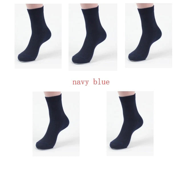 Men's bamboo fiber business socks in various colours