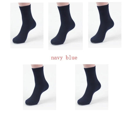 Men's bamboo fiber business socks in various colours