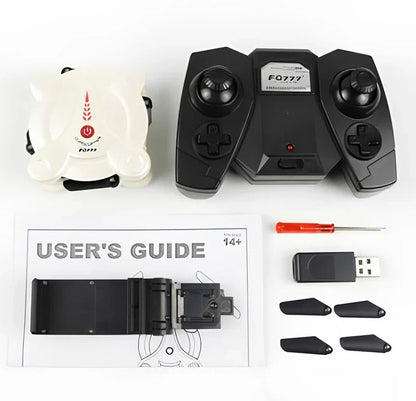 Black WiFi real-time aerial drone, 6.5x6.5x2.5cm size, 45g weight with 50m control range