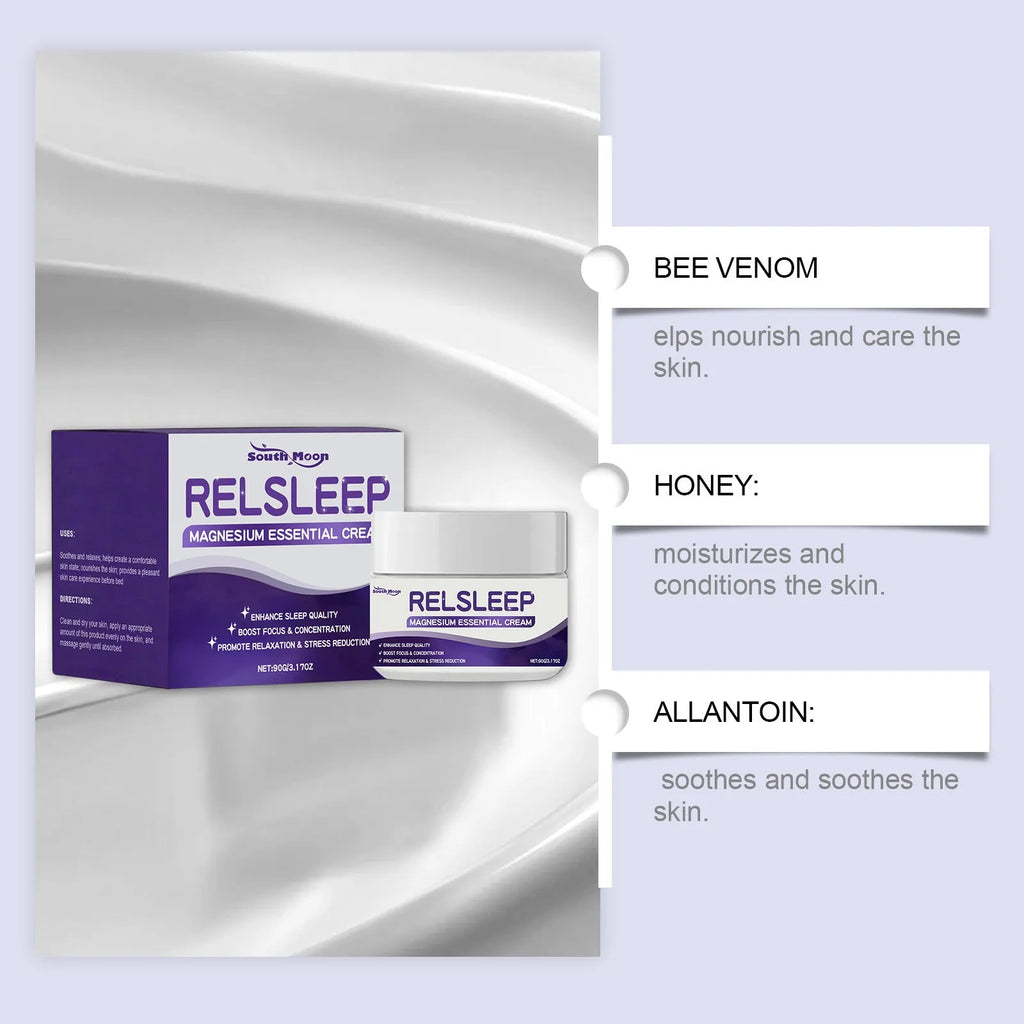 90g jar of sleep magnesium essence cream with honey and soothing ingredients