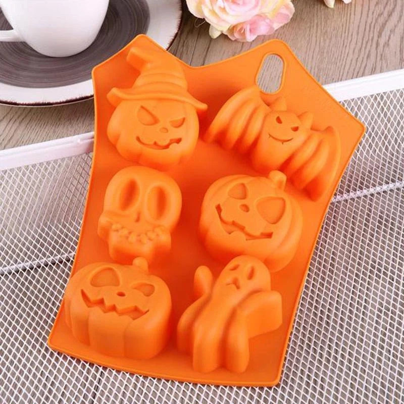 Halloween pumpkin silicone cake mold for baking and decorations, 23x16.5x3cm